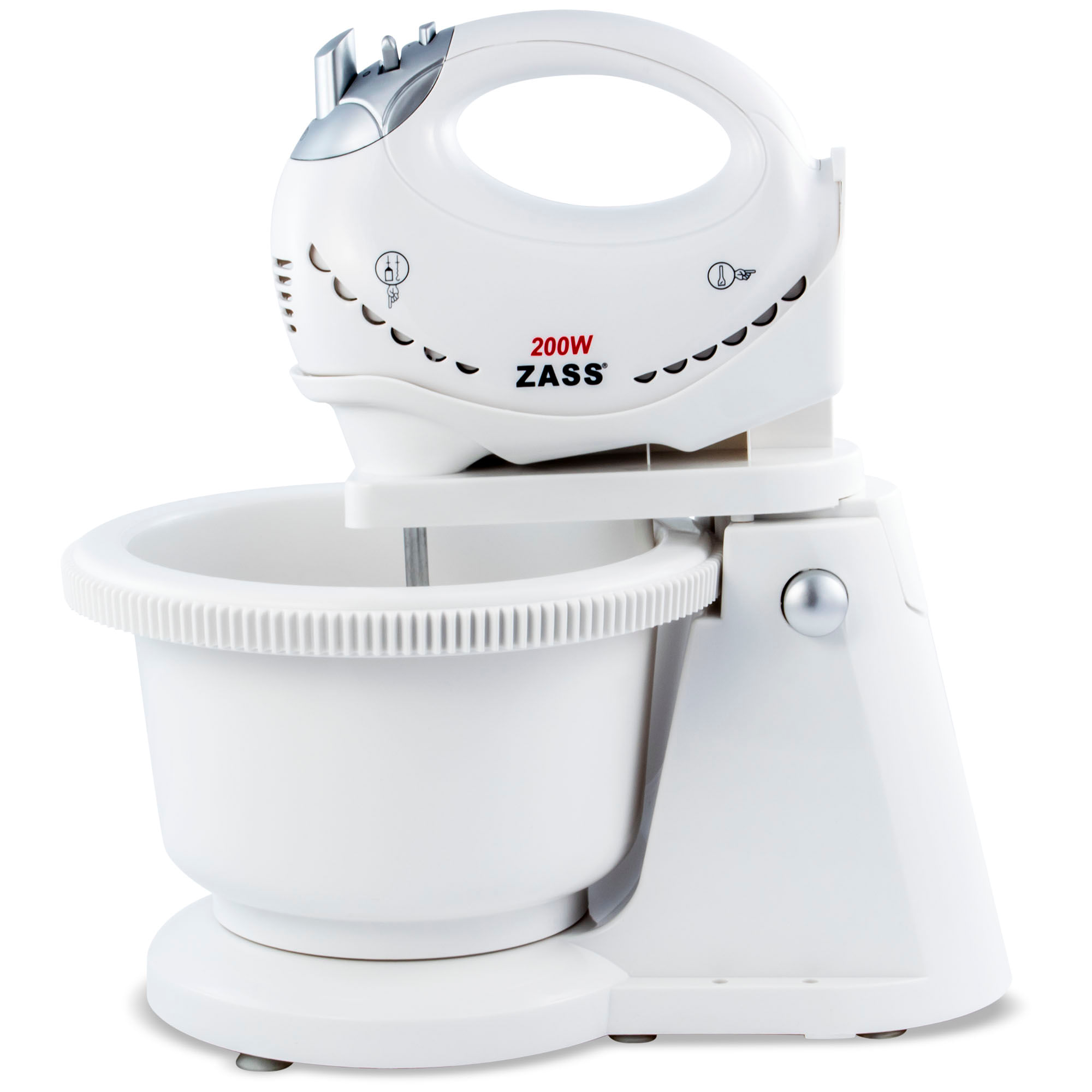 Mixer cu bol Zass ZHM 05 BB, alb - 1 | YEO