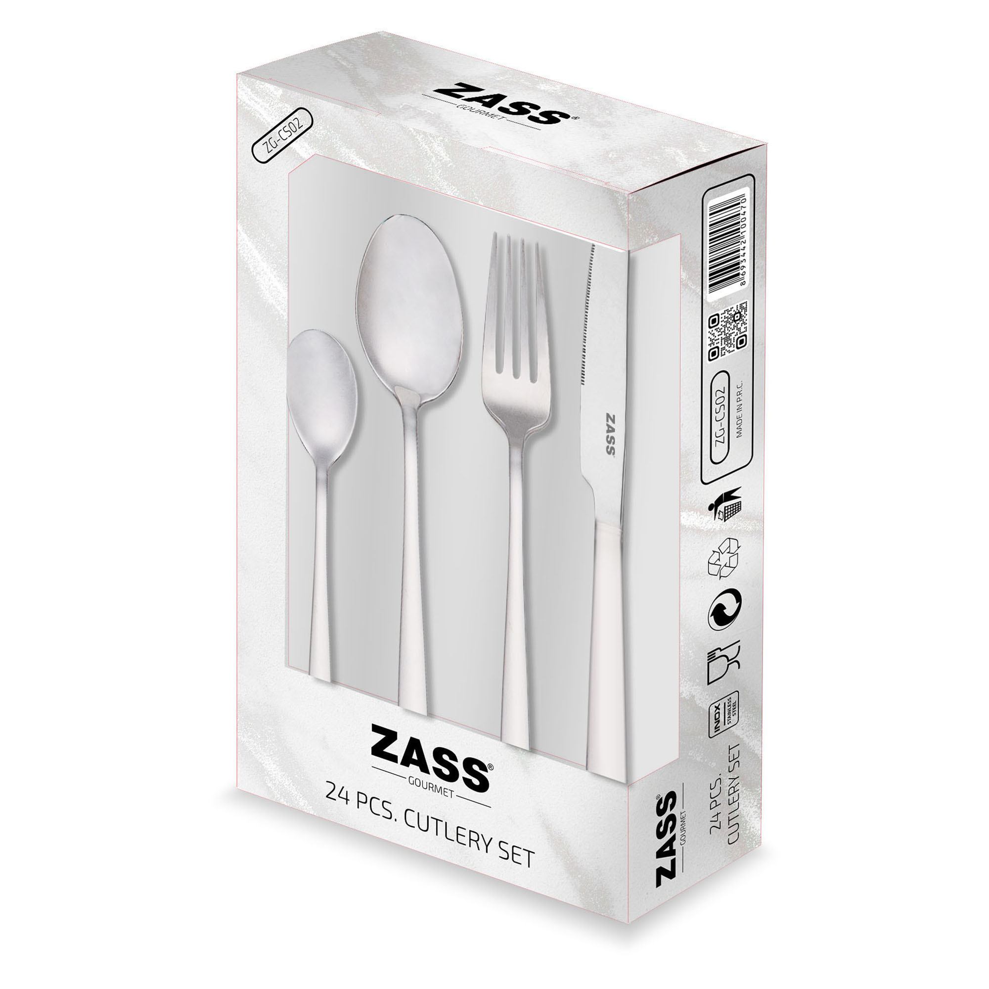 Set tacamuri Zass Gourmet ZG-CS 02, inox - 4 | YEO