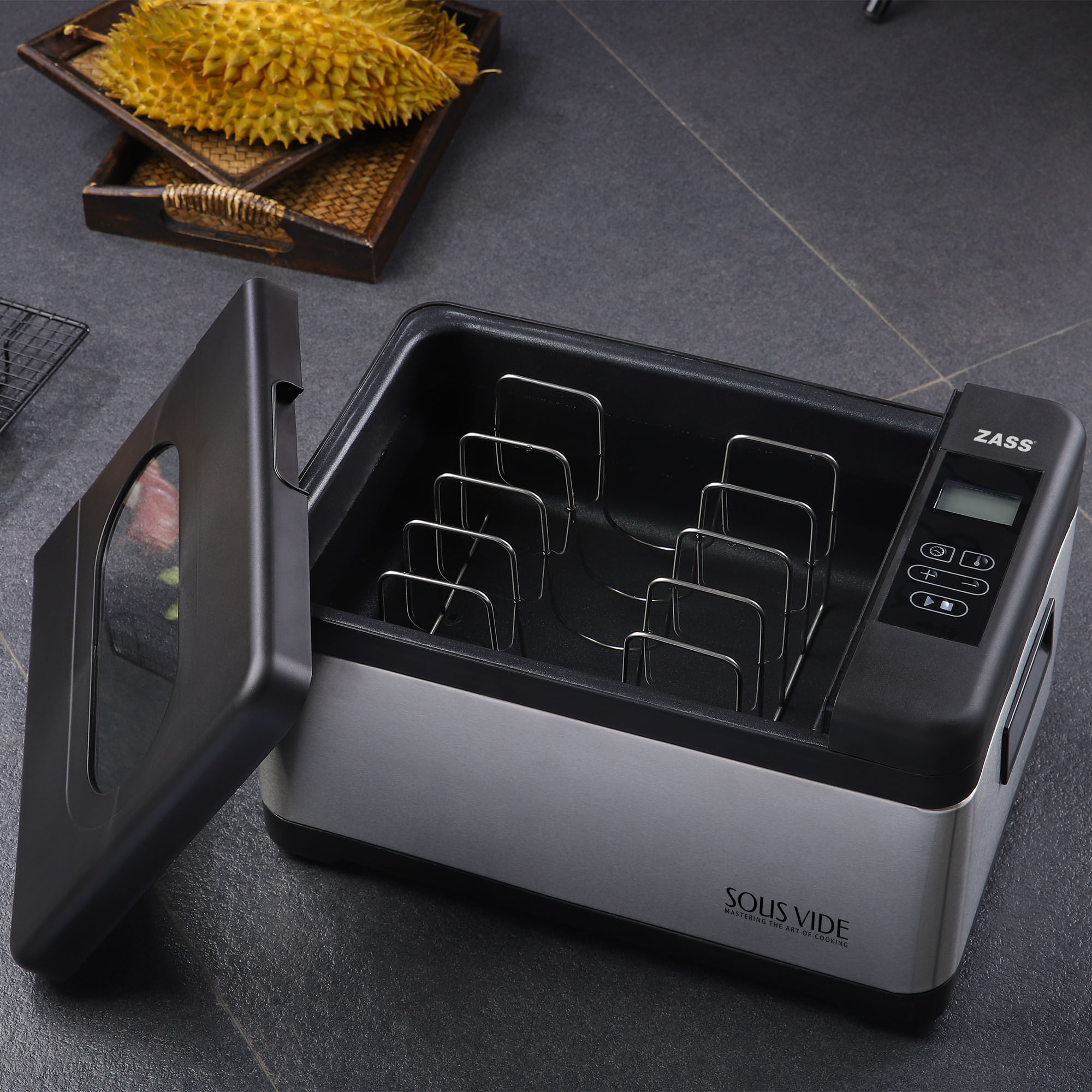 Aparat de gatit Sous-vide Zass ZSVC 01, alb-negru - 1 | YEO
