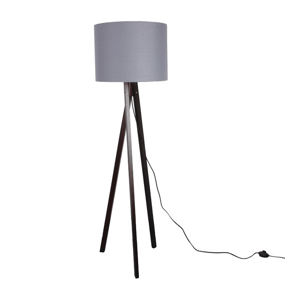 Lampa pe picior, gri/lemn negru, LILA TYP 10