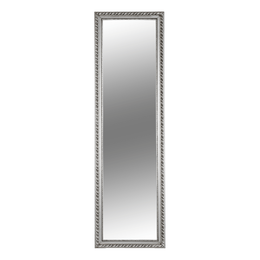 Oglinda cu rama din lemn in culoarea argintie, MALKIA TYP 5