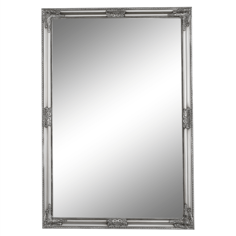 Oglinda cu cadru argintiu din lemn, MALKIA TIP 11