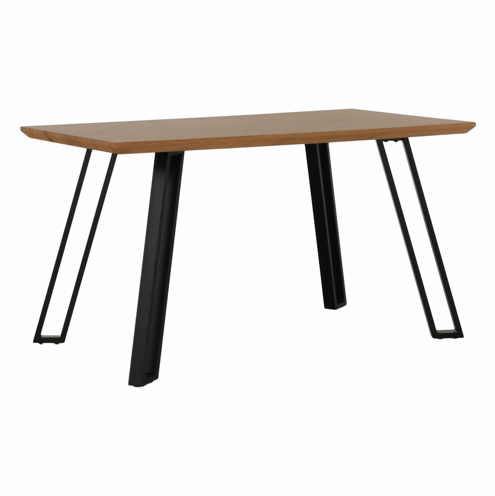 Masa dining, stejar/negru, 140x80 cm, PEDAL