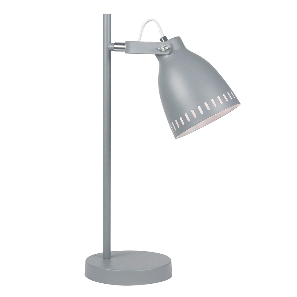 Lampa de masa, gri / metal, AIDEN TIP 1