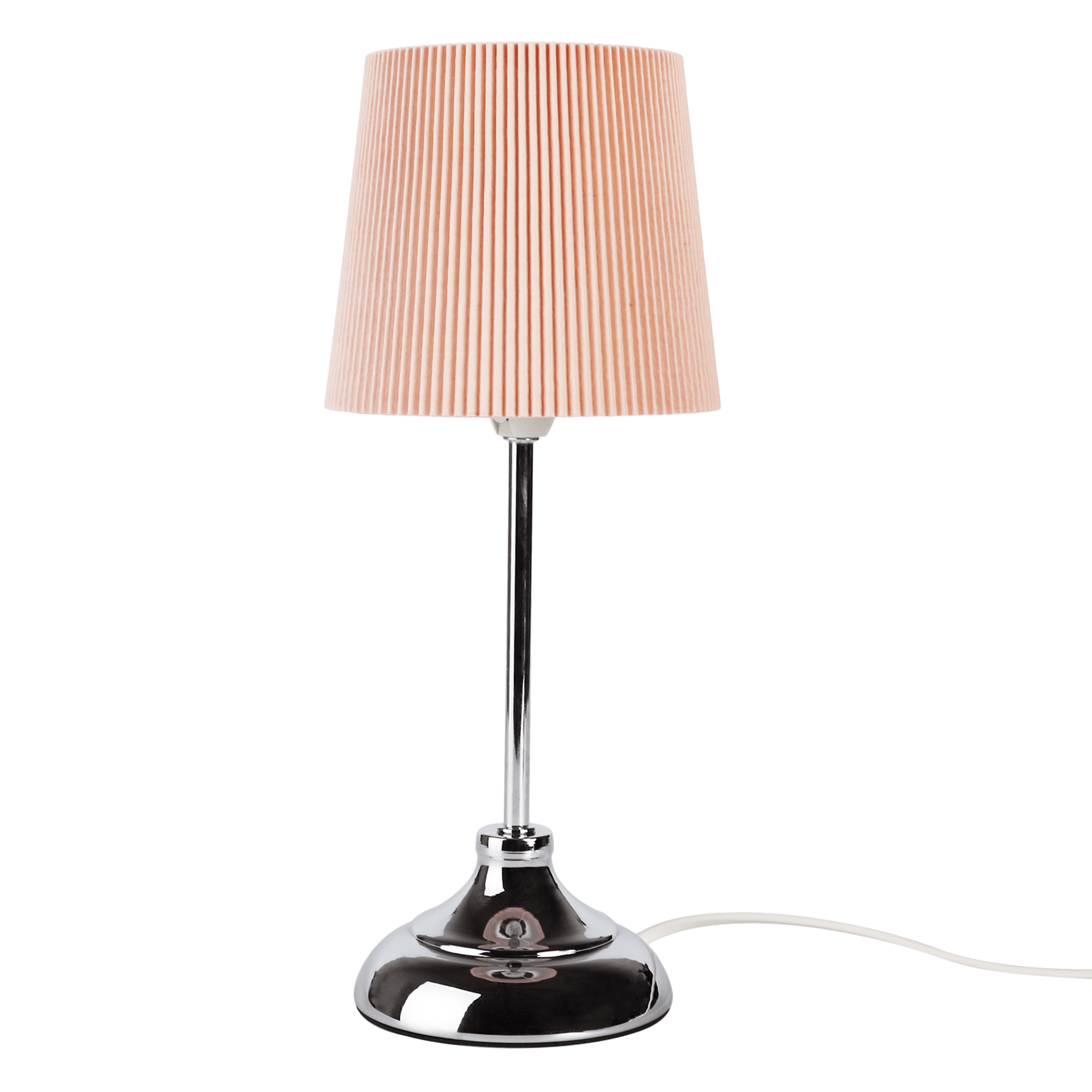 Lampa de masa, din metal / material textil roz, GAIDEN