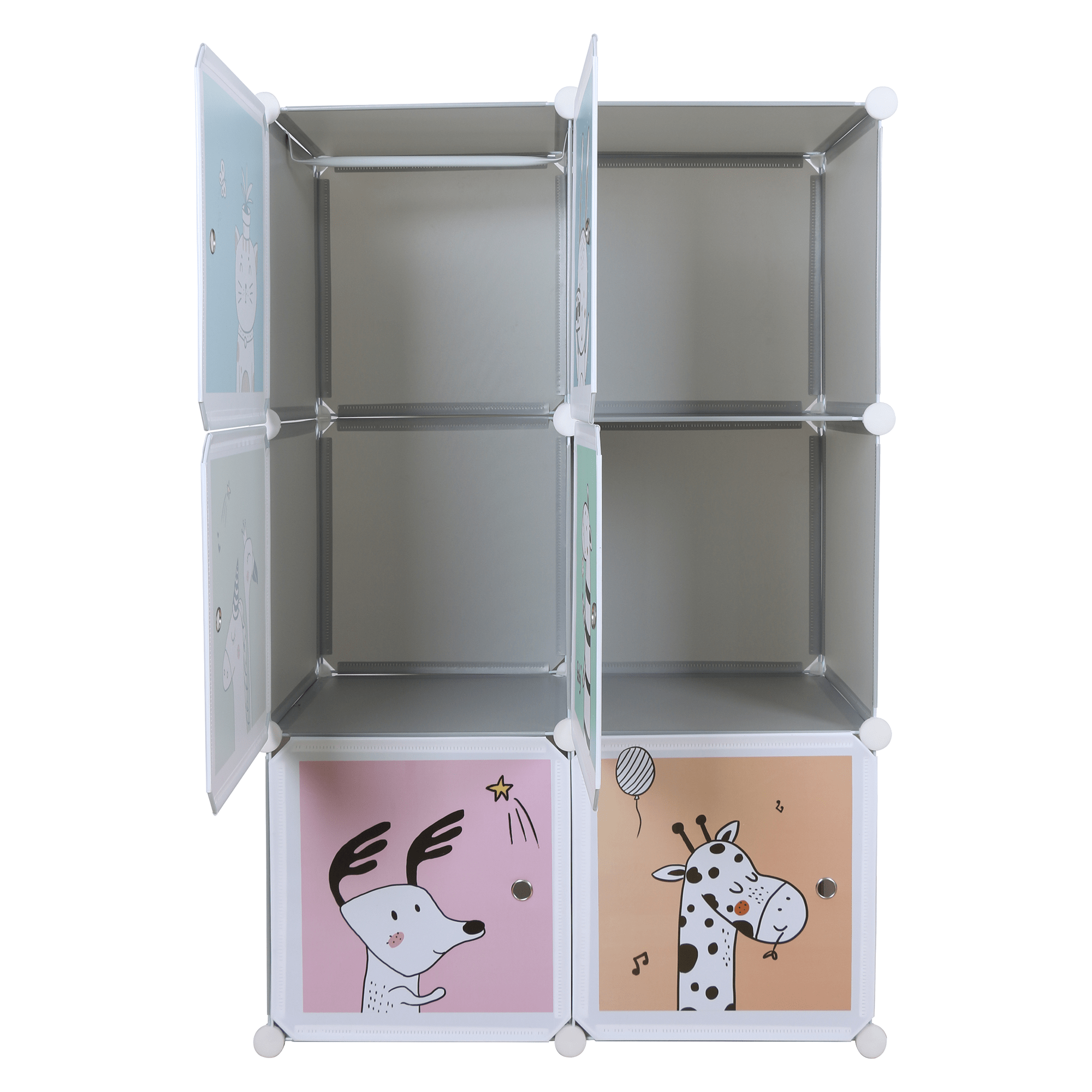 Dulap modular pentru copii, gri / model pentru copii, BIARO — imaginea 7