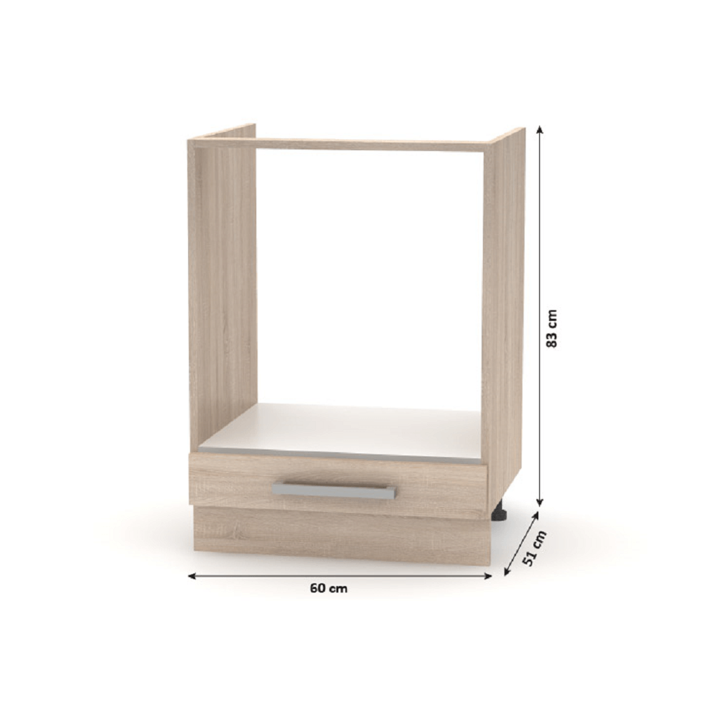 Dulap inferior pentru aragaz 60, stejar sonoma, NOVA PLUS NOPL-059-0S - 1 | YEO