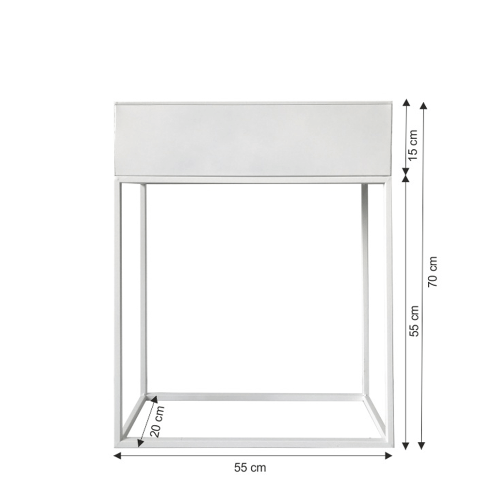 Ghiveci de flori din metal multifunctional, alb, INDIZE TYP 3 WL4214 - 2 | YEO