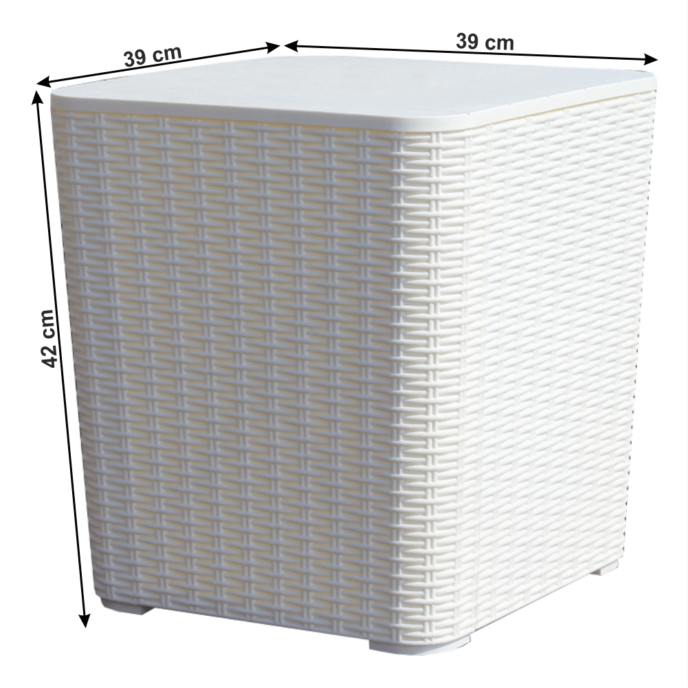 Cutie / masa de depozitare pentru gradina, alba, UGUR - 3 | YEO