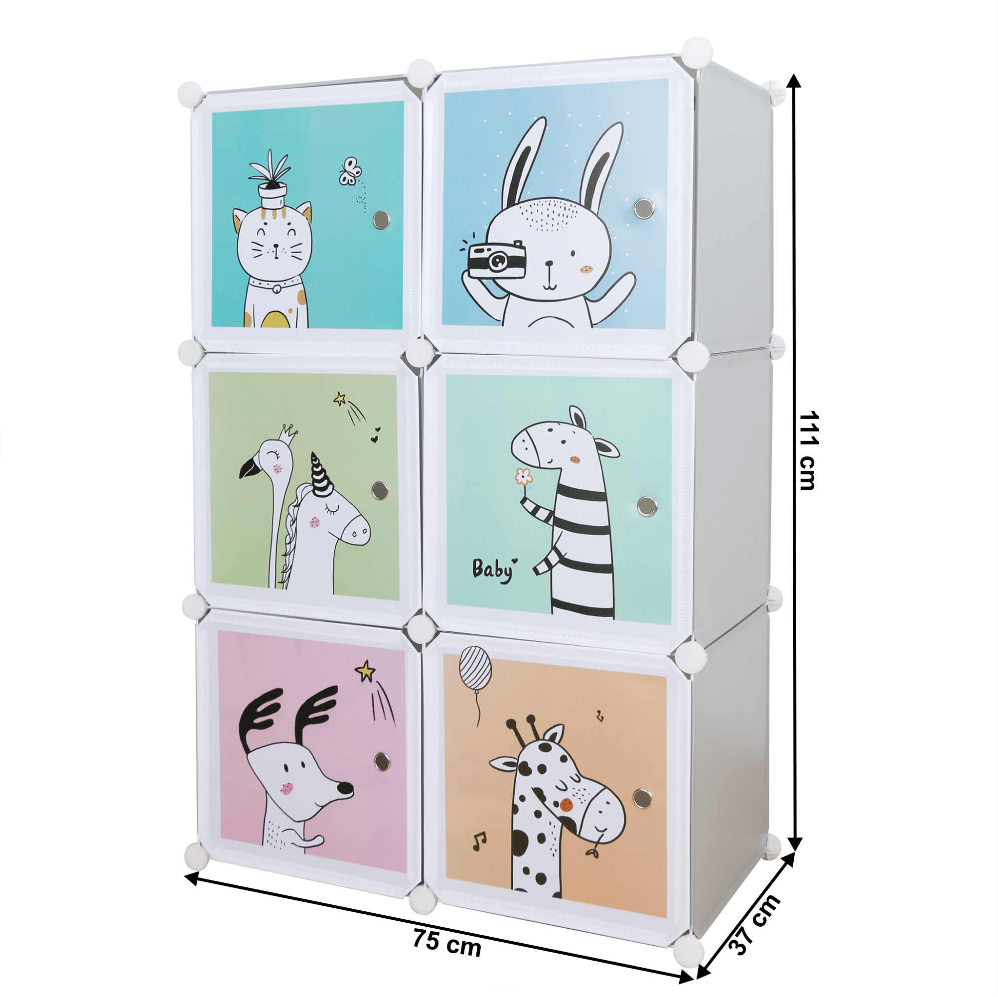 Dulap modular pentru copii, gri / model pentru copii, BIARO — imaginea 10