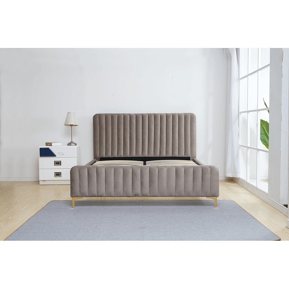 Pat, roz/gold crom auriu mat, 160x200, KAISA