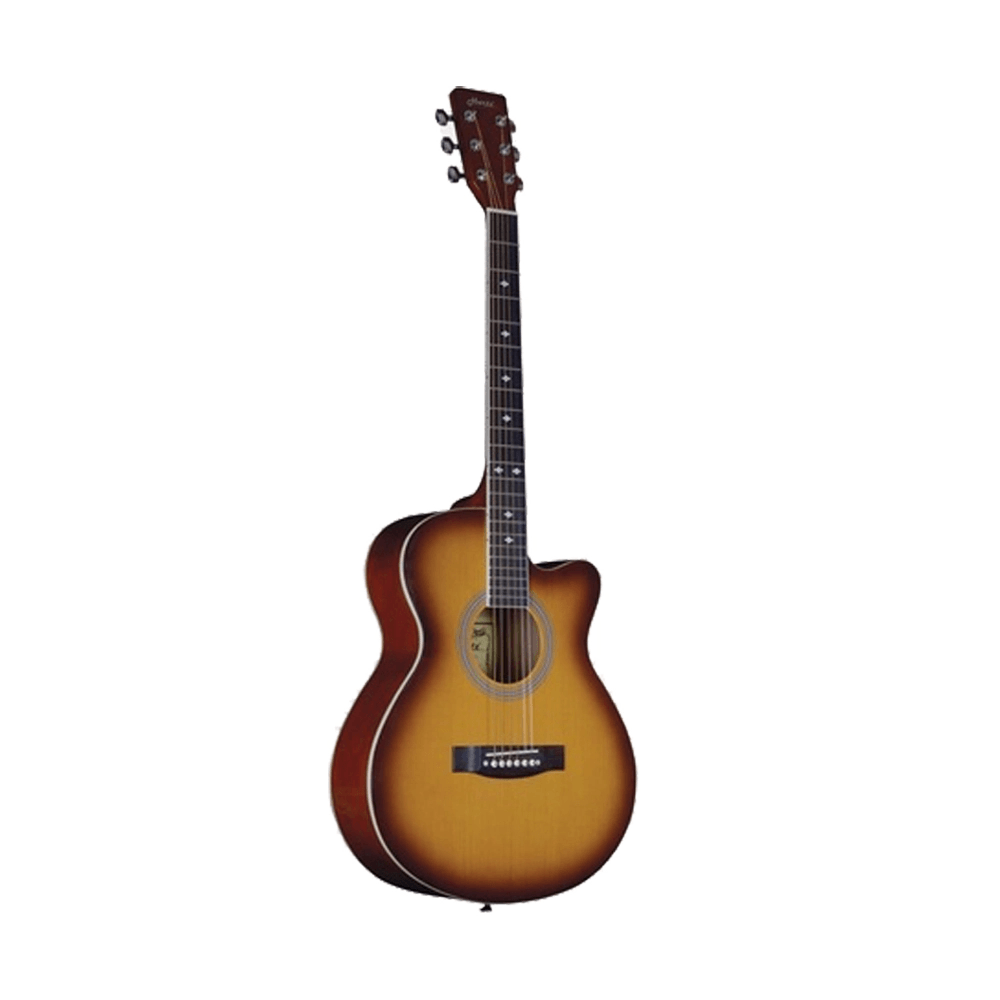 Chitara clasica din lemn IdeallStore®, Orange Raven, 95 cm, model Cutaway, portocalie, corzi incluse - 1 | YEO