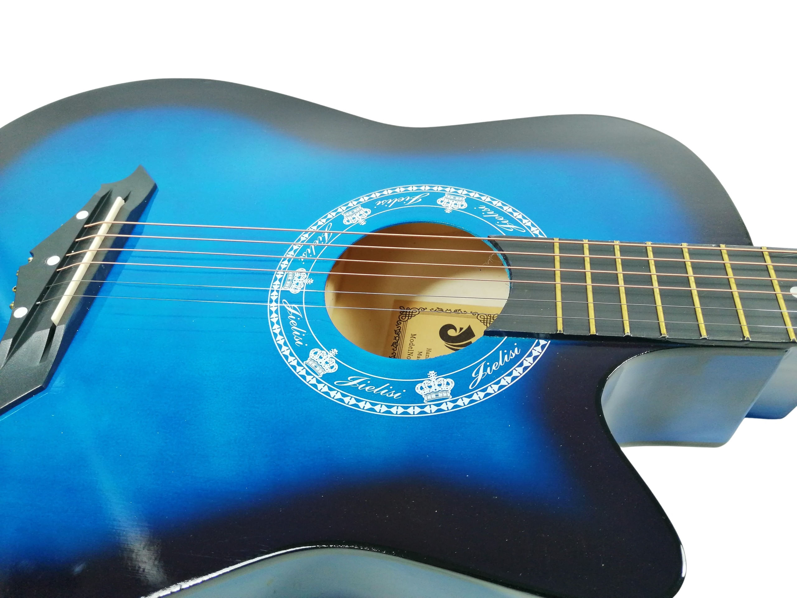 Chitara clasica din lemn 95 cm, Cutaway Country Blue - 4 | YEO