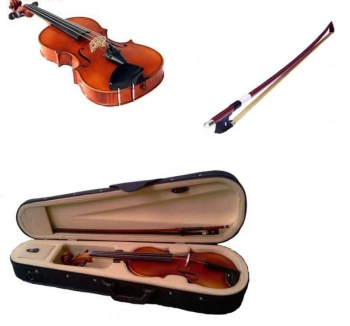 Vioara clasica din lemn 3/4 toc inclus + set corzi cadou - 1 | YEO