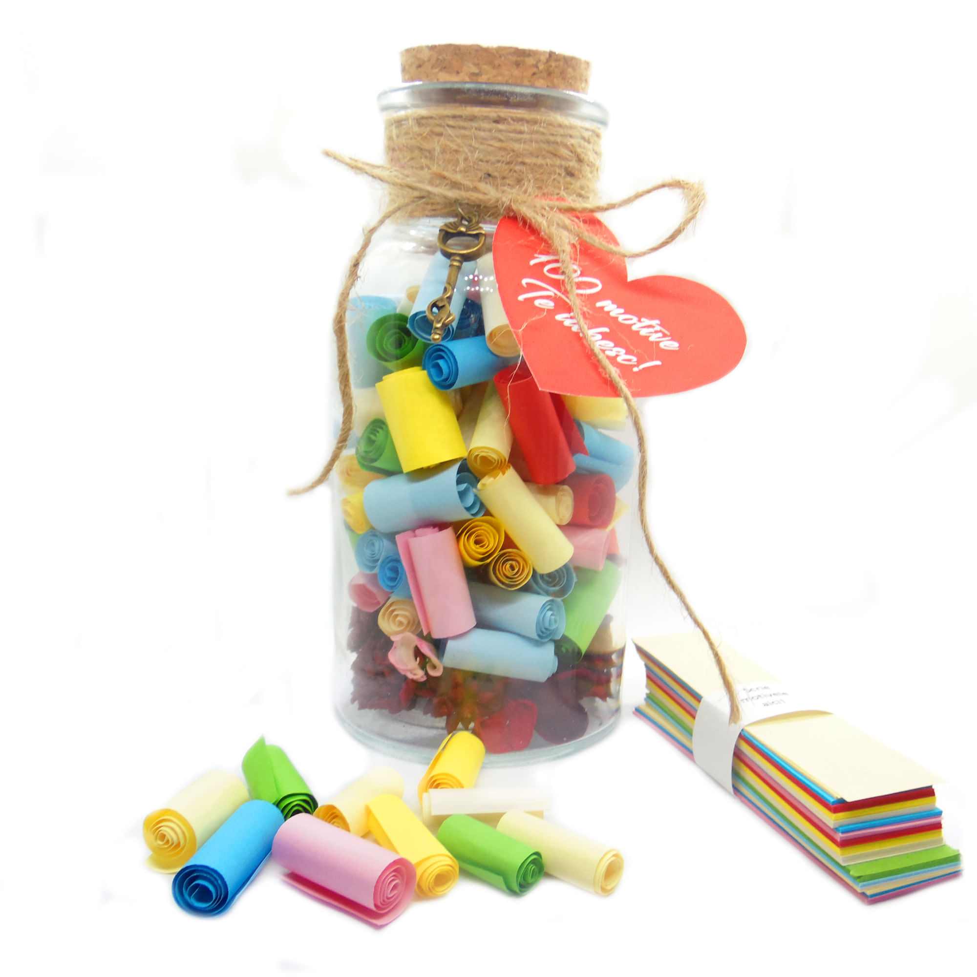 Borcan handmade personalizat,100 motive - Te iubesc, flori parfumate