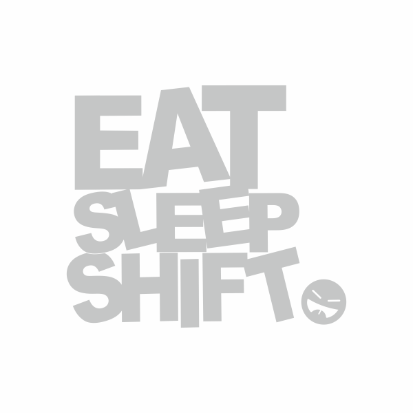 Sticker auto cu eat sleep shift, tuning, JDM, 20cm, alb