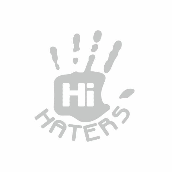 Sticker auto cu hi haters, tuning, JDM, 20cm, alb