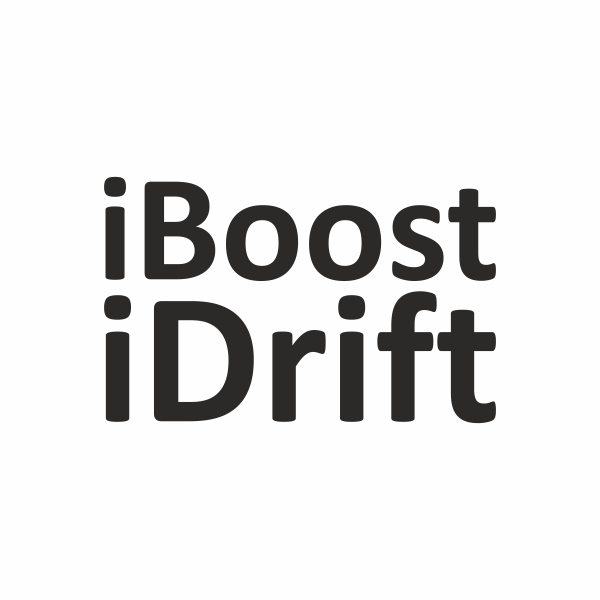 Sticker auto cu iBoost iDrift, tuning, JDM, 20cm, negru