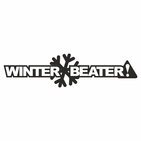 Sticker auto cu winter beater, tuning, JDM, 20cm, negru