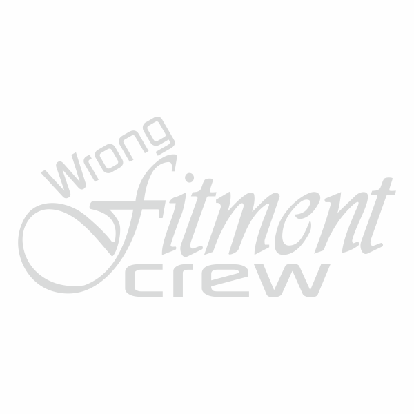 Sticker auto cu wrong fitment crew, JDM, 20cm, alb