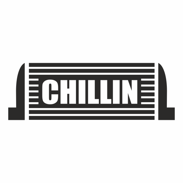 Sticker auto cu chillin, tuning, JDM, 20cm, negru