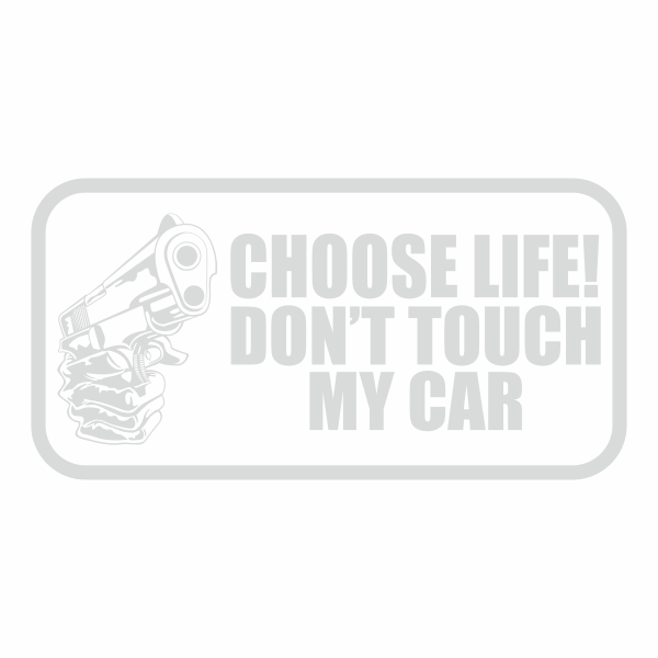 Sticker auto cu don\'t touch my car, tuning, JDM, 20cm, alb