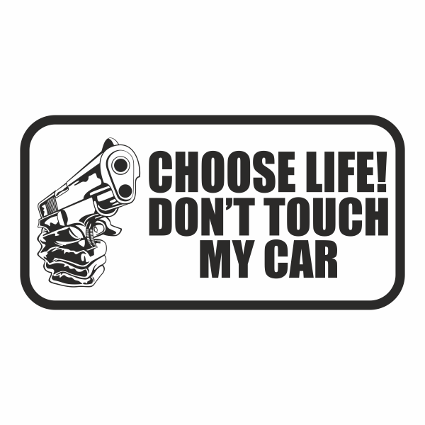 Sticker auto cu don\'t touch my car, tuning, JDM, 20cm, negru