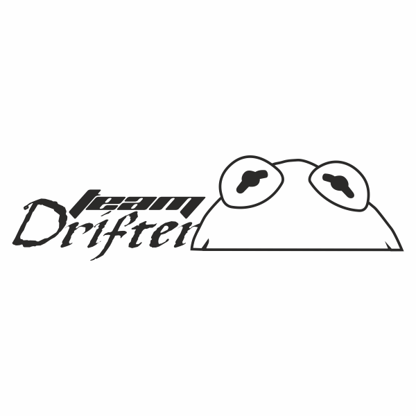 Sticker auto cu team drifter, tuning, JDM, 20cm, negru