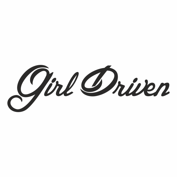 Sticker auto cu girl driver, tuning, JDM, 20cm, negru