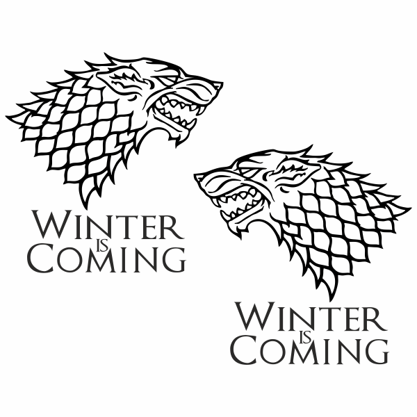 Set 2 stickere amuzante, Winter is coming, Game of Thrones, Priti Global
