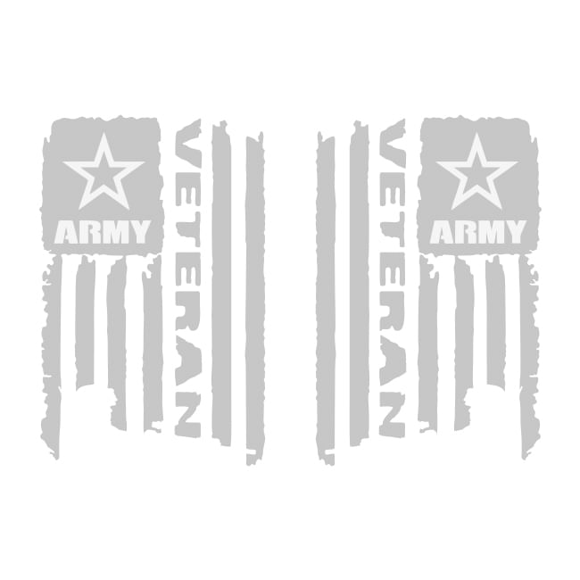 Set 2 stickere auto Veteran ARMY, cu steagul Americii, Priti Global