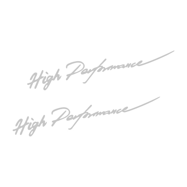 Set 2 stickere pentru masini, off-road, High Performance, Priti Global, Alb, 48 x 7,5 cm