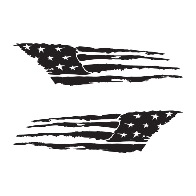 Set 2 stickere auto cu steagul Americii, US Flag, Priti Global