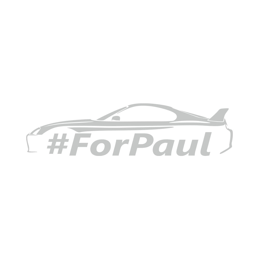 Sticker auto pentru luneta, portbagaj, RIP Paul Walker, Priti Global, Alb, 25 x 6 cm