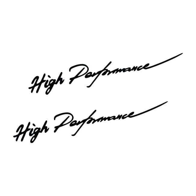 Set 2 stickere pentru masini, off-road, High Performance, Priti Global, Negru, 48 x 7,5 cm