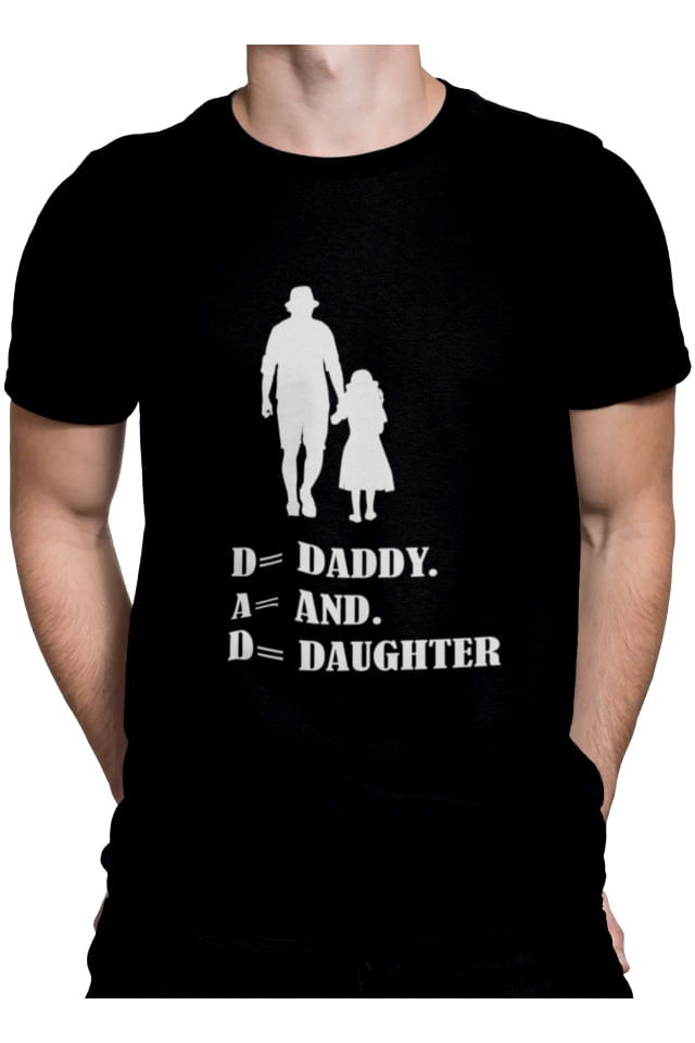 Tricou pentru barbati, Priti Global, cadou tatic de fata, Daddy and daughter, Negru, S