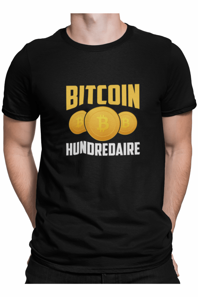 Tricou crypto pentru barbati, Priti Global, Bitcoin hundredaire