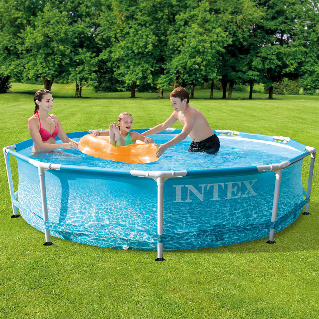 Intex Piscina cu cadru metalic Beachside, 305 x 76 cm