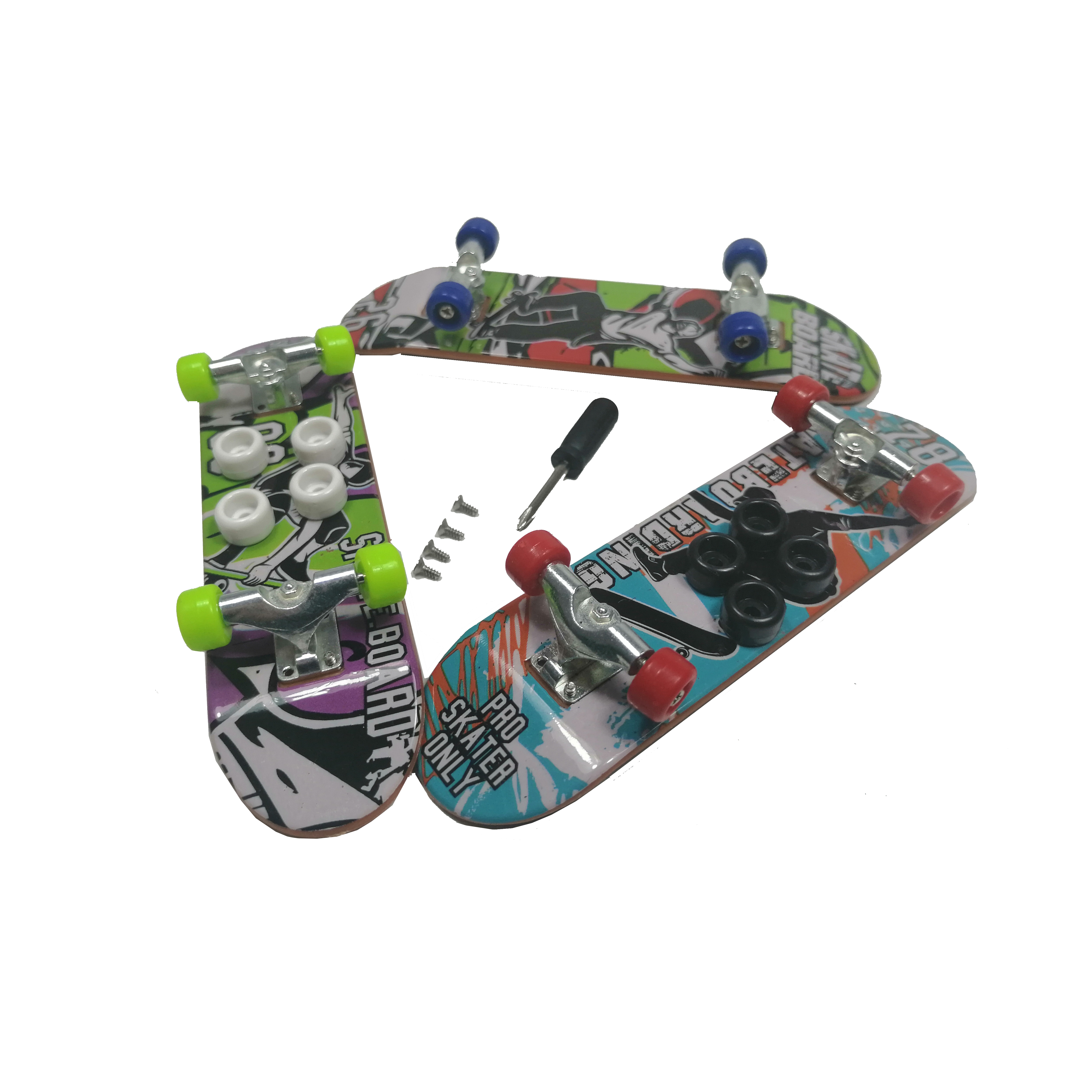 Set mini Skateboard, Fingerboard Extreme, 9.5 cm, negru - 4 | YEO