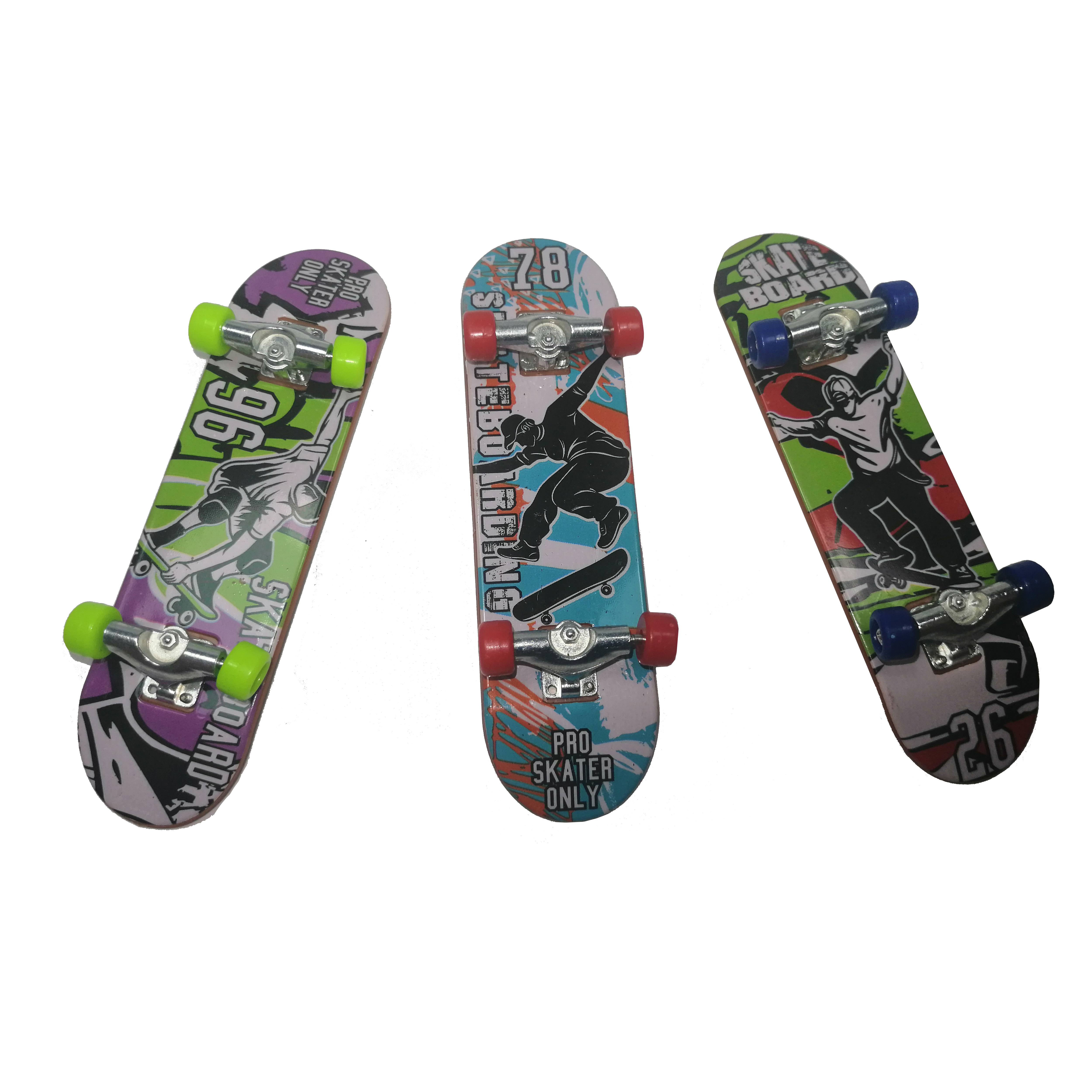 Set mini Skateboard, Fingerboard Extreme, 9.5 cm, negru