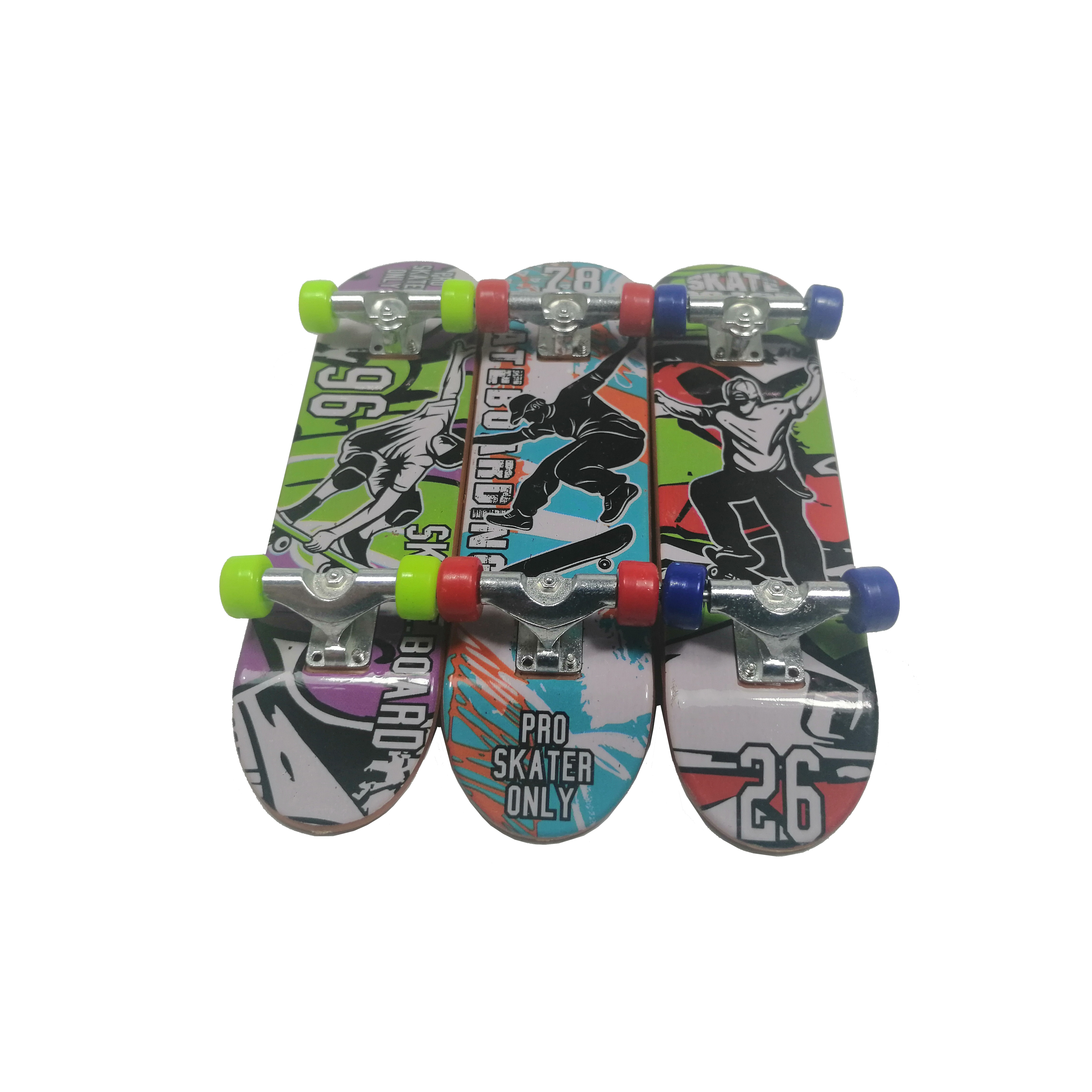 Set mini Skateboard, Fingerboard Extreme, 9.5 cm, negru - 1 | YEO