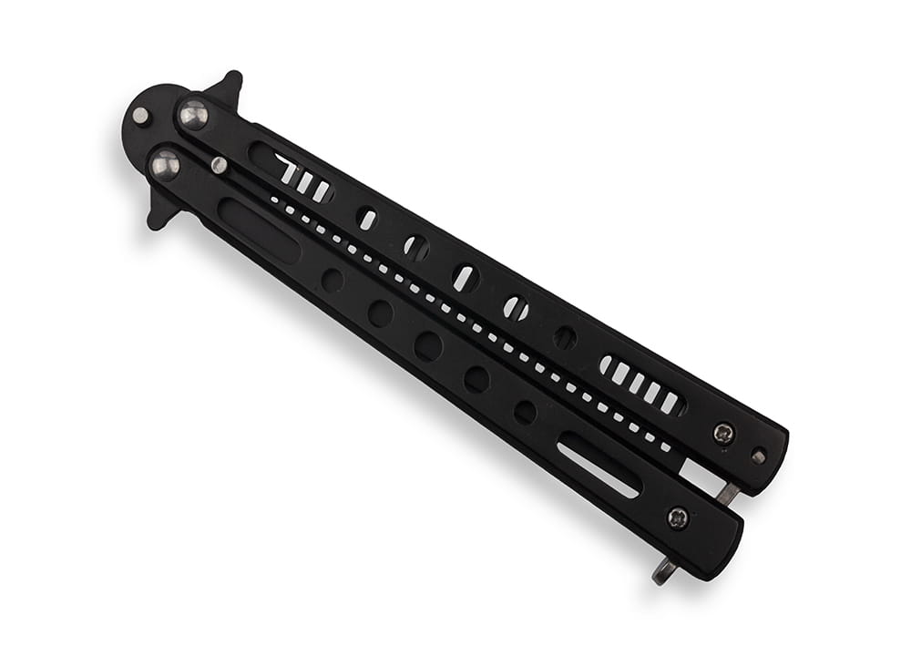 Briceag fluture IdeallStore tip pieptan, Black Comb, 22 cm, negru - imagine 8