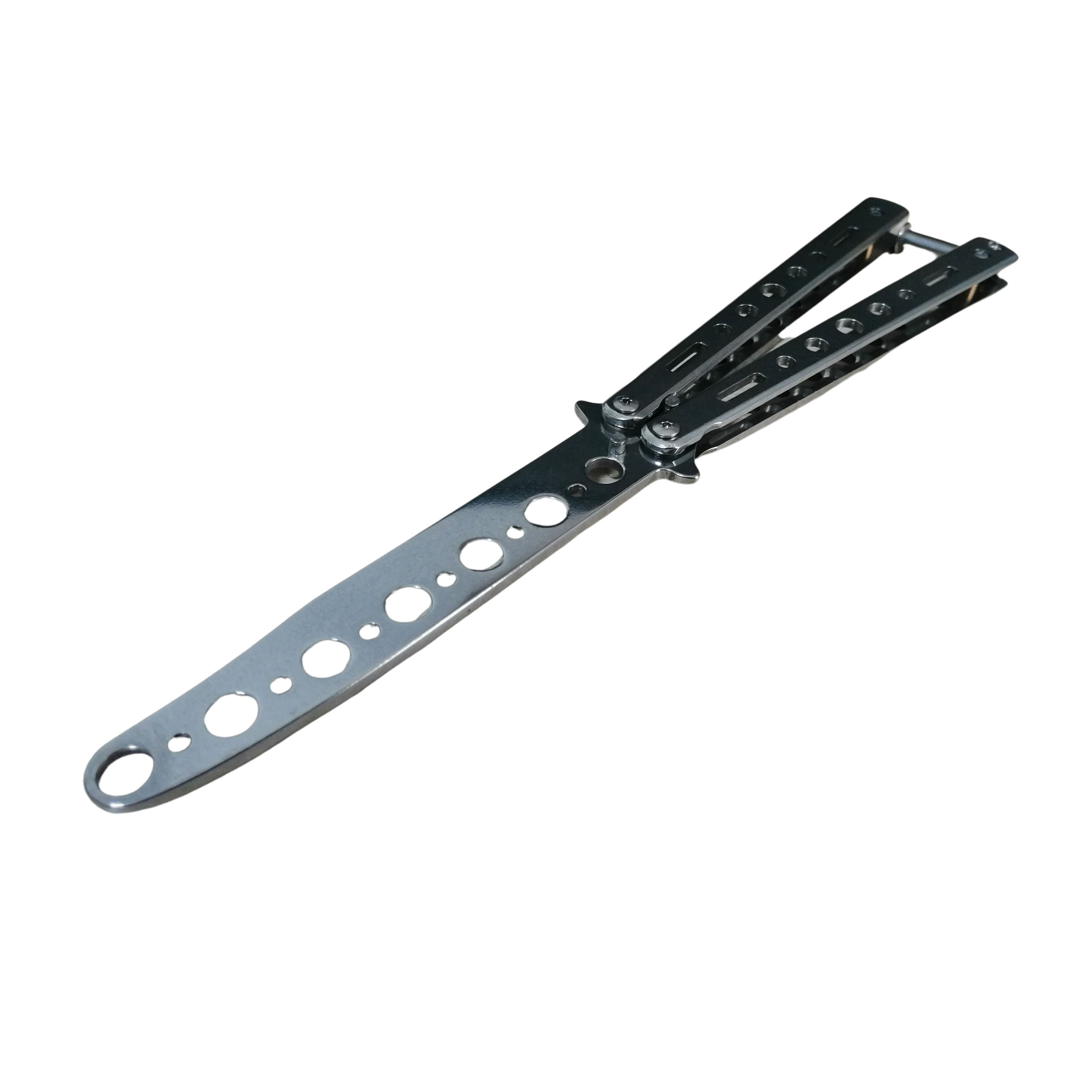 Briceag fluture de antrenament, otel inoxidabil, Silver Blade, 22.5 cm, argintiu - 1 | YEO