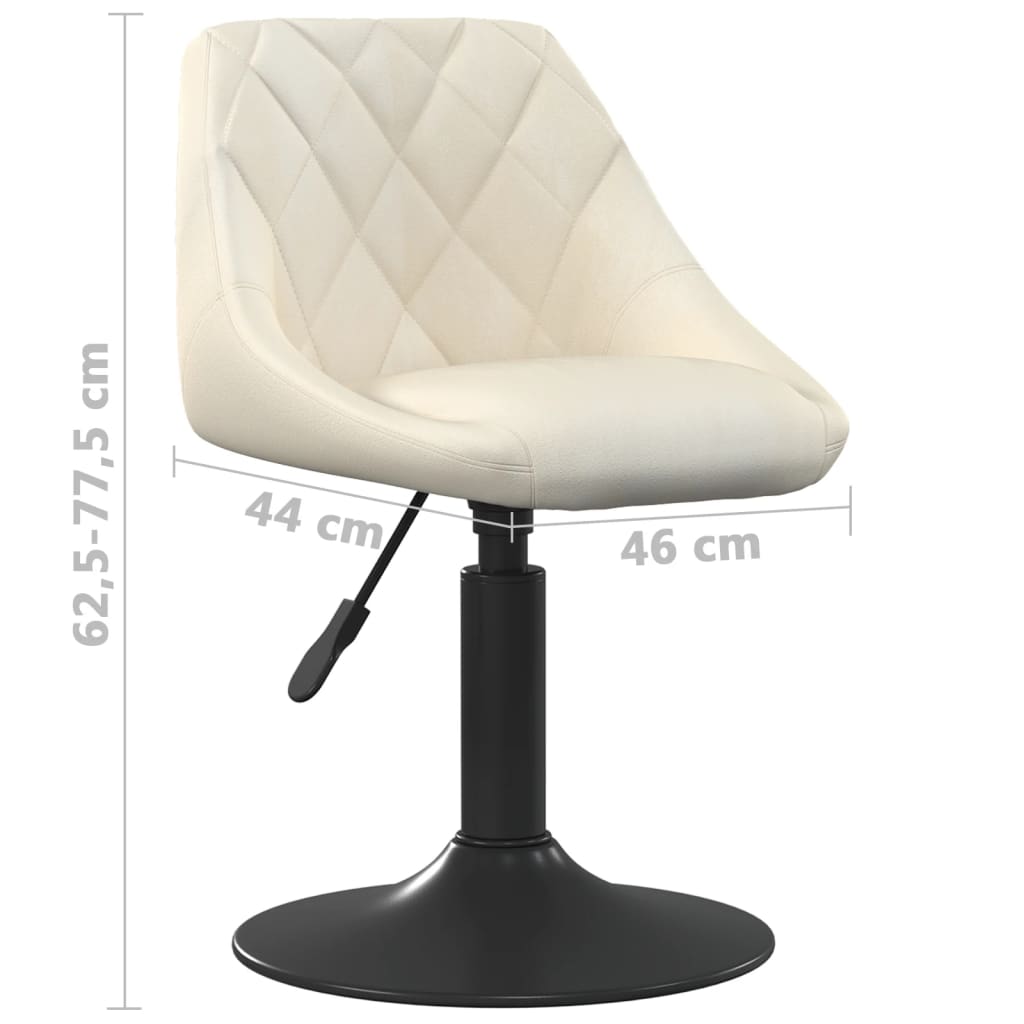 Scaun de bucatarie, crem, catifea — imaginea 2