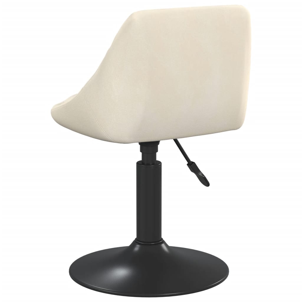 Scaun de bucatarie, crem, catifea — imaginea 4