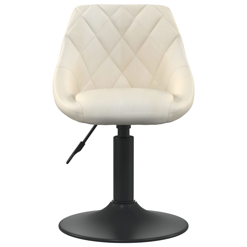 Scaun de bucatarie, crem, catifea — imaginea 6