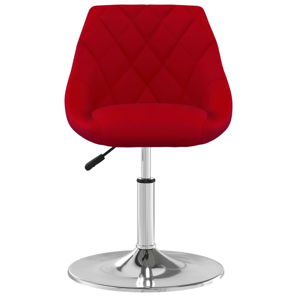 Scaune de bucatarie pivotante, 4 buc, rosu vin, catifea — imaginea 7