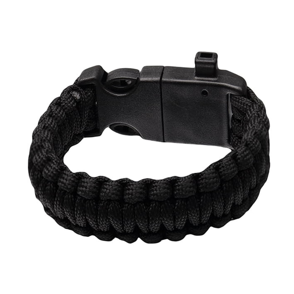 Bratara supravietuire IdeallStore®, Military Surplus, paracord, 26 cm, negru - 1 | YEO