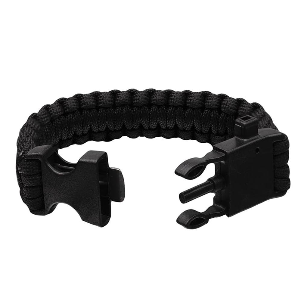 Bratara supravietuire IdeallStore®, Military Surplus, paracord, 26 cm, negru - 2 | YEO