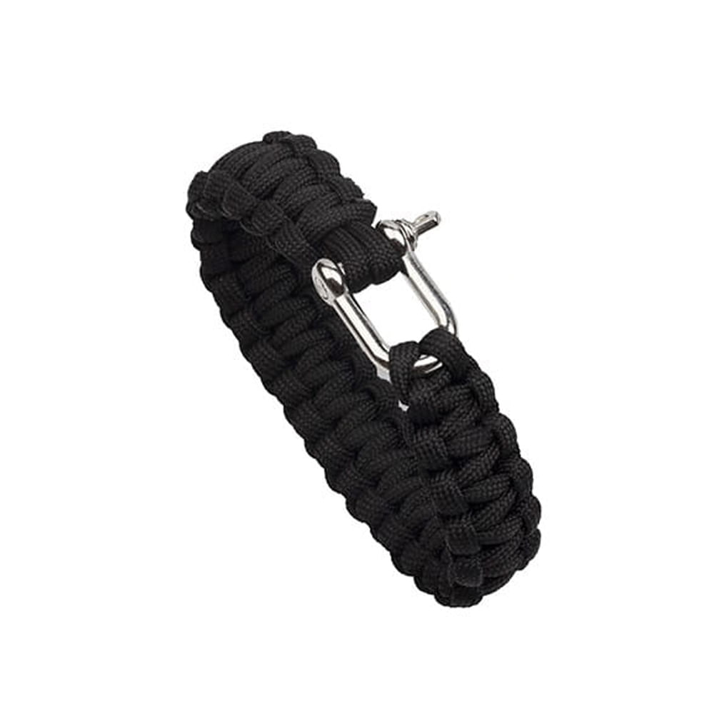 Bratara supravietuire IdeallStore®, Military Surplus, paracord, 24 cm, negru - 1 | YEO